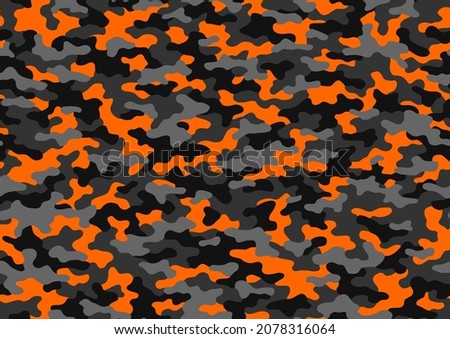 Camouflage seamless pattern texture. Abstract modern vector military camo backgound. Fabric textile print template. Vector illustration.