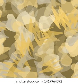 Camouflage Seamless Pattern. Texture Military Camouflage Endless Repeats. Vector Camo Fabric. Camo Sports Surface Textile. Woodland Concept Seamless Pattern. Sport Army Hunting. Fashion Print Surface.