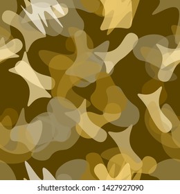Camouflage Seamless Pattern. Texture Military Camouflage Endless Repeats. Vector Camo Fabric. Camo Sports Surface Textile. Woodland Concept Seamless Pattern. Sport Army Hunting. Fashion Print Surface.