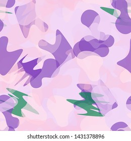 Camouflage Seamless Pattern. Texture Military Camouflage Endless Repeats. Vector Camo Fabric. Camo Sports Surface Textile. Woodland Concept Seamless Pattern. Sport Army Hunting. Fashion Print Surface.