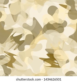 Camouflage Seamless Pattern. Texture Military Camouflage Endless Repeats. Vector Camo Fabric. Camo Sports Surface Textile. Woodland Concept Seamless Pattern. Sport Army Hunting. Fashion Print Surface.