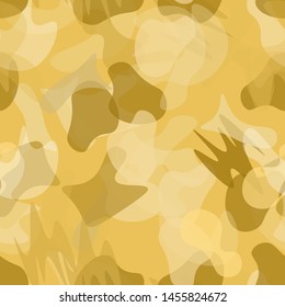 Camouflage Seamless Pattern. Texture Military Camouflage Endless Repeats. Vector Camo Fabric. Camo Sports Surface Textile. Woodland Concept Seamless Pattern. Sport Army Hunting. Fashion Print Surface.