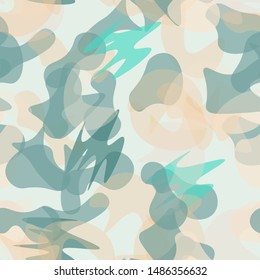 Camouflage Seamless Pattern. Texture Military Endless Repeats. Vector Camo Fabric. Sports Surface Textile. Woodland Concept Seamless Pattern. Army Hunting. Fashion Print Surface.