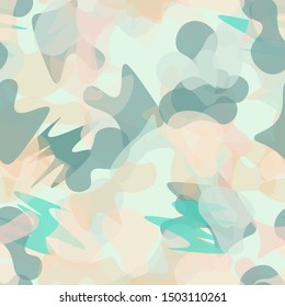 Camouflage Seamless Pattern. Texture Military Camouflage Endless Repeats. Vector Camo Fabric. Camo Sports Surface Textile. Woodland Concept Seamless Pattern. Sport Army Hunting. Fashion Print Surface.
