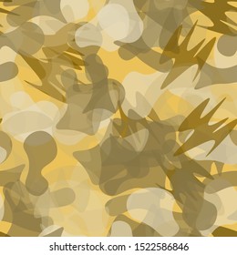 Camouflage Seamless Pattern. Texture Military Camouflage Endless Repeats. Vector Camo Fabric. Camo Sports Surface Textile. Woodland Concept Seamless Pattern. Sport Army Hunting. Fashion Print Surface.