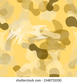 Camouflage Seamless Pattern. Texture Military Camouflage Endless Repeats. Vector Camo Fabric. Camo Sports Surface Textile. Woodland Concept Seamless Pattern. Sport Army Hunting. Fashion Print Surface.