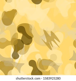 Camouflage Seamless Pattern. Texture Military Camouflage Endless Repeats. Vector Camo Fabric. Camo Sports Surface Textile. Woodland Concept Seamless Pattern. Sport Army Hunting. Fashion Print Surface.