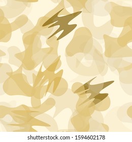 Camouflage Seamless Pattern. Texture Military Camouflage Endless Repeats. Vector Camo Fabric. Camo Sports Surface Textile. Woodland Concept Seamless Pattern. Sport Army Hunting. Fashion Print Surface.