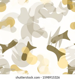 Camouflage Seamless Pattern. Texture Military Camouflage Endless Repeats. Vector Camo Fabric. Camo Sports Surface Textile. Woodland Concept Seamless Pattern. Sport Army Hunting. Fashion Print Surface.