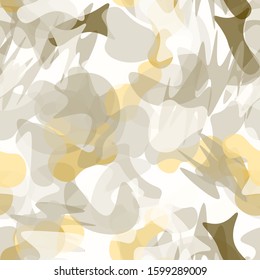 Camouflage Seamless Pattern. Texture Military Camouflage Endless Repeats. Vector Camo Fabric. Camo Sports Surface Textile. Woodland Concept Seamless Pattern. Sport Army Hunting. Fashion Print Surface.