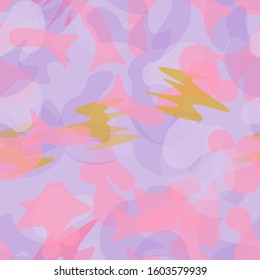 Camouflage Seamless Pattern. Texture Military Camouflage Endless Repeats. Vector Camo Fabric. Camo Sports Surface Textile. Woodland Concept Seamless Pattern. Sport Army Hunting. Fashion Print Surface.