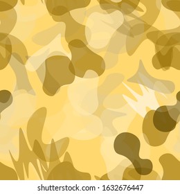 Camouflage Seamless Pattern. Texture Military Camouflage Endless Repeats. Vector Camo Fabric. Camo Sports Surface Textile. Woodland Concept Seamless Pattern. Sport Army Hunting. Fashion Print Surface.