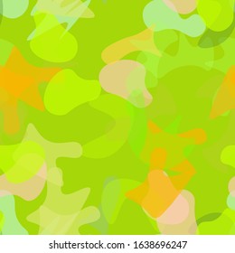 Camouflage Seamless Pattern. Texture Military Camouflage Endless Repeats. Vector Camo Fabric. 