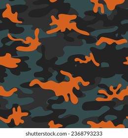 Camouflage seamless pattern. Texture military camouflage seamless pattern. Abstract army and hunting masking ornament.