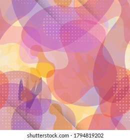 Camouflage Seamless Pattern. Trending Fashion Camouflage. Graffiti  Endless Repeats Surface. Vector Camo Fabric . Woodland Concept. Creative Army Hunting Print. Extreme Style Illustration.
