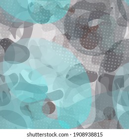 Camouflage Seamless Pattern. Trending Fashion Camouflage. Urban  Endless Repeats Surface. Vector Camo Fabric . Woodland Concept. Creative Army Hunting Print. Extreme Style Illustration.
