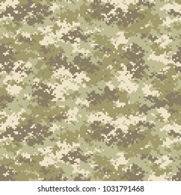 Camouflage seamless pattern. Trendy style camo, repeat print. Vector illustration.