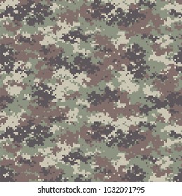 Camouflage seamless pattern. Trendy style camo, repeat print. Vector illustration.