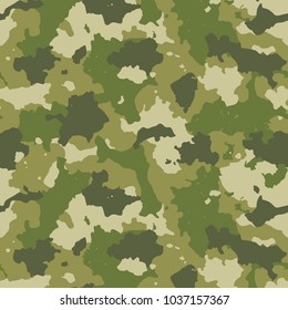 Camouflage seamless pattern. Trendy style camo, repeat print. Vector illustration.