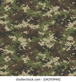 Camouflage seamless pattern. Trendy style camo, repeat print. Vector illustration.