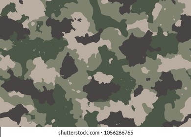 Camouflage seamless pattern. Trendy style camo, repeat print. Vector illustration.