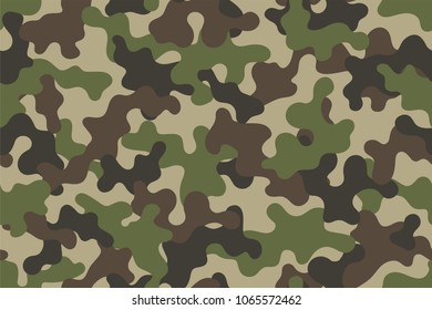 Camouflage seamless pattern. Trendy style camo, repeat print. Vector illustration.