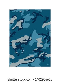 Camouflage seamless pattern. Trendy style camo, repeat print. Vector illustration. - Vector