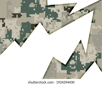 Camouflage nahtloses Muster. Trendy Stil Camo, wiederholen Sie Druck. Vektorgrafik. Chaki-Struktur, Militär-Grünjagd
