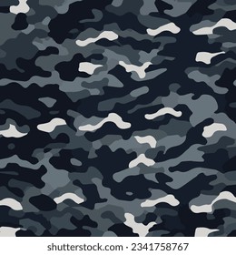 Camouflage seamless pattern. Trendy style camo, repeat print. Vector illustration. Khaki texture, perfect for military army design