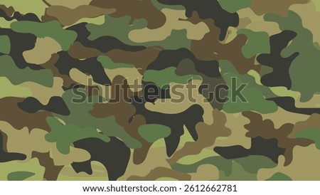 Camouflage seamless pattern. Trendy style camo, repeat print. Vector illustration. Khaki texture, military army green hunting. camouflage classic green brown pattern, army seamless background, militar