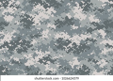 Camouflage seamless pattern. Trendy urban style camo, repeat print. Vector illustration.