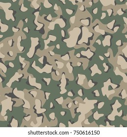 Camouflage seamless pattern. Vector abstract military textile background.
