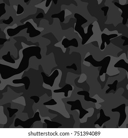 Camouflage seamless pattern. Vector abstract military textile background.