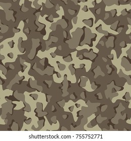 Camouflage seamless pattern. Vector abstract military textile background.