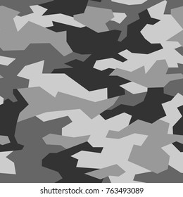 Camouflage seamless pattern. Vector abstract modern military texture.