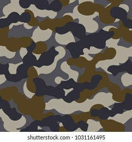 Camouflage seamless pattern. Vector illustration. Military camouflage background