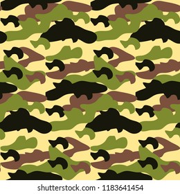 Camouflage seamless pattern. Vector illustration.