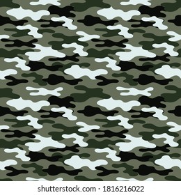 Camouflage seamless pattern. Vector illustration.