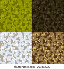 Camouflage seamless pattern - vector illustration. eps 8