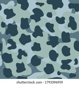 Camouflage seamless pattern. Vector military background in shades of green. Print for clothes, wallpaper, covers, packaging.
