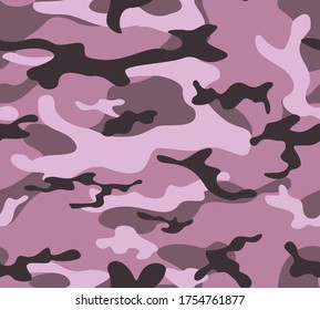 
Camouflage seamless pattern vector pink design. Vector