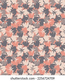 Camouflage seamless pattern in warm colors. Vector illustration for print, fabric, cover, packaging, interior decor, blog decoration and other your projects.
