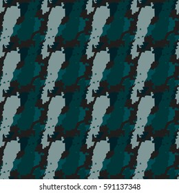 Camouflage seamless pattern. Watercolor paint spots. Abstract background. Repeating distressed print, texture