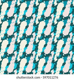 Camouflage seamless pattern. Watercolor paint spots. Abstract background. Repeating distressed print, texture