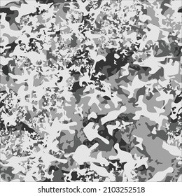camouflage seamless pattern winter. Military texture. Print. Vector