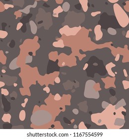 Camouflage seamless pattern for your design. Desert color camouflage, fabric. Grunge background. Vector Texture