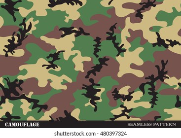 Camouflage seamless pattern.Military background.Vector illustration.
