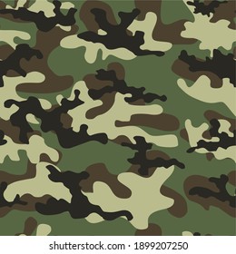 Camouflage seamless pattern.Military camo.The print on the fabric.Vector