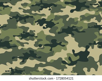 Camouflage seamless pattern.Military design. Print on fabric on clothing. Vector