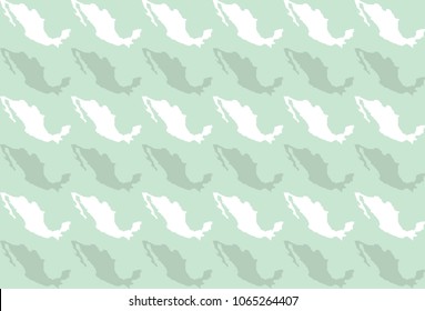 Camouflage seamless patterns of Mexico map vector outline illustration background